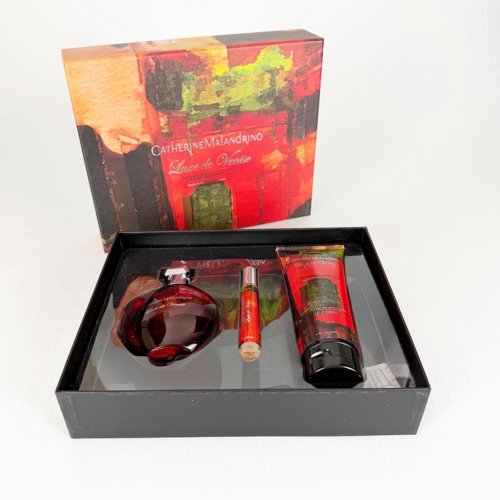 Catherine Malandrino Luxe de Venise Perfume Lotion Spray 3 Piece Gift Set
